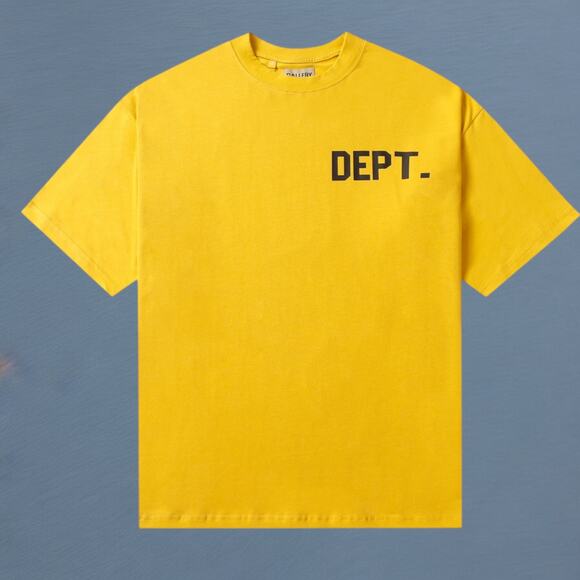 Gallery Dept Men's Yellow Short Sleeve T-Shirt